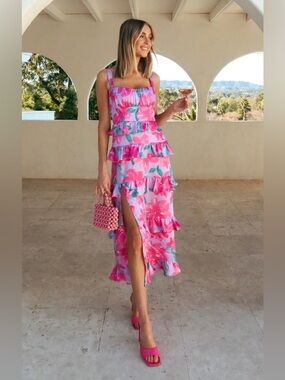 Show Me Your MuMu Monique Midi Dress sz M